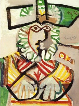  Picasso Obras - Busto del Hombre con Sombrero 3 1970 cubismo Pablo Picasso